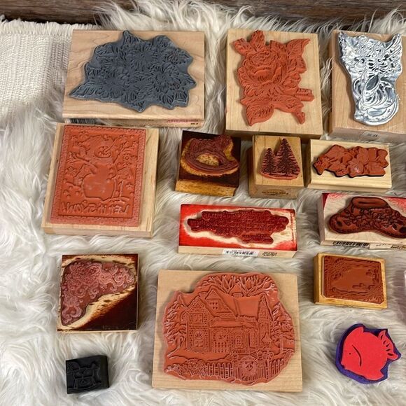 Craft Stamps Assortment and Sizes, Floral, Christmas and more - Picture 7 of 9